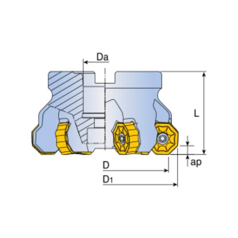  FACE MILL CUTTER；Kr=43°33333333